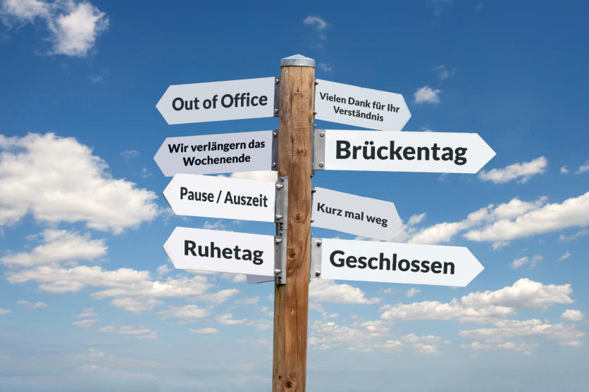 Brückentag Bild zum Hinweis auf Öffungszeiten